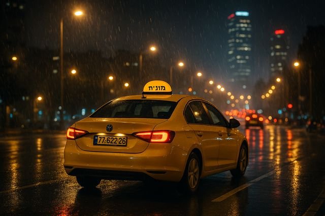 מונית לנתב״ג בלילה